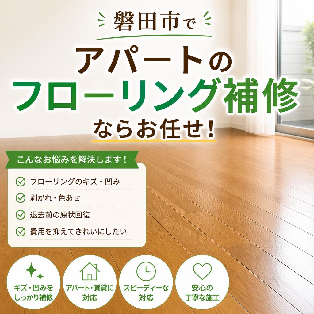 磐田市でアパートのフローリング補修ならお任せ！